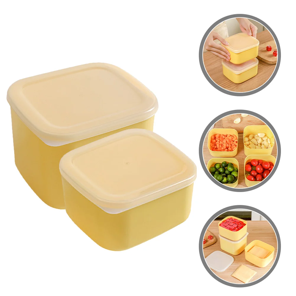 2 Pcs Sauce Container Lid Kitchen Fruits Boxes Refrigerator Bins Cheese Fridge Hugger Creamcheese Slices Covered Cases Crisper
2 Pcs Sauce Container Lid Kitchen Fruits Boxes Refrigerator Bins Cheese Fridge Hugger Creamcheese Slices Covered Cases Crisper