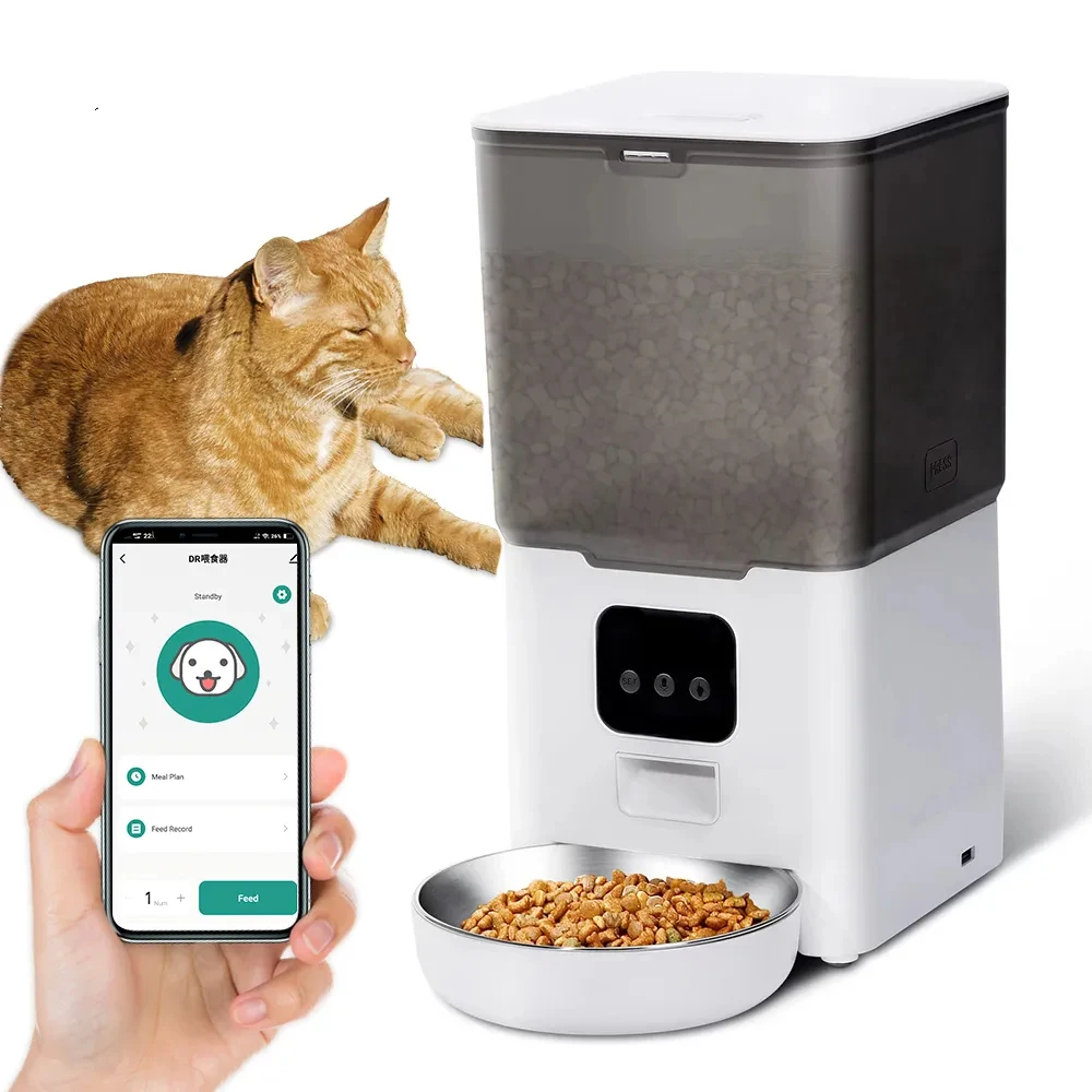 6L Cat Timing Feeder Tuya APP Smart Cat Feeder Pet Dog Food Automatic Dispenser Suitable for Small Cats and Dogs Remote Feeding
6L Cat Timing Feeder Tuya APP Smart Cat Feeder Pet Dog Food Automatic Dispenser Suitable for Small Cats and Dogs Remote Feeding