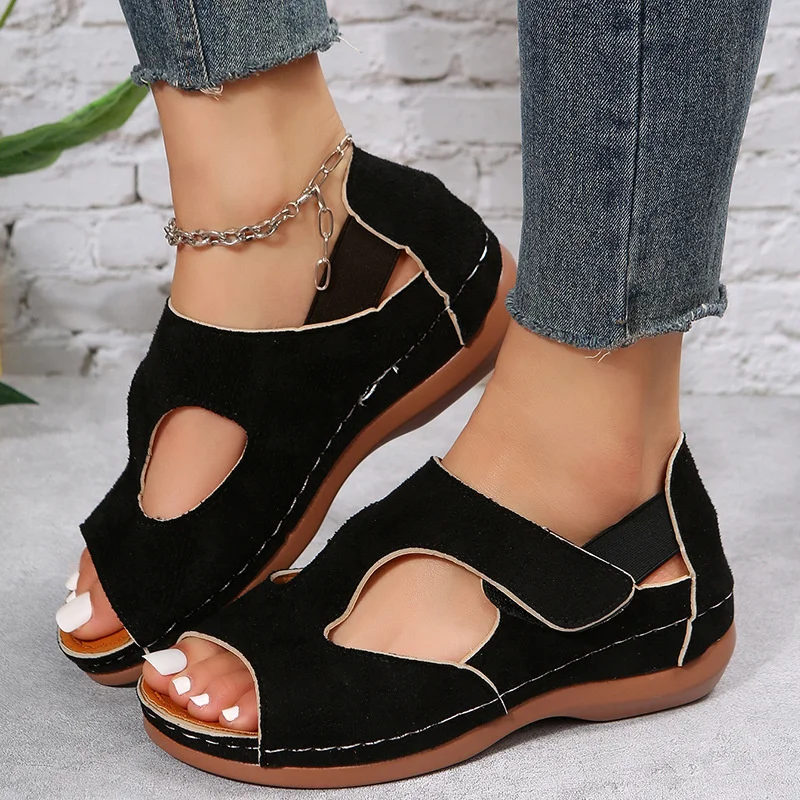 Women's Sandals Summer 2023 Fashion Open Toe New Comfortable Non-Slip Sandals Woman Wedge Buckle Female Woman Shoes Footwear 
Women's Sandals Summer 2023 Fashion Open Toe New Comfortable Non-Slip Sandals Woman Wedge Buckle Female Woman Shoes Footwear