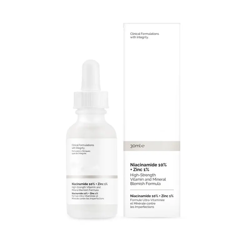 

Niacinamide 10% + Цинк 1% высокопрочная витаминовая и Минеральная Формула для контроля жирности Отбеливающая увлажняющая сыворотка 30 мл