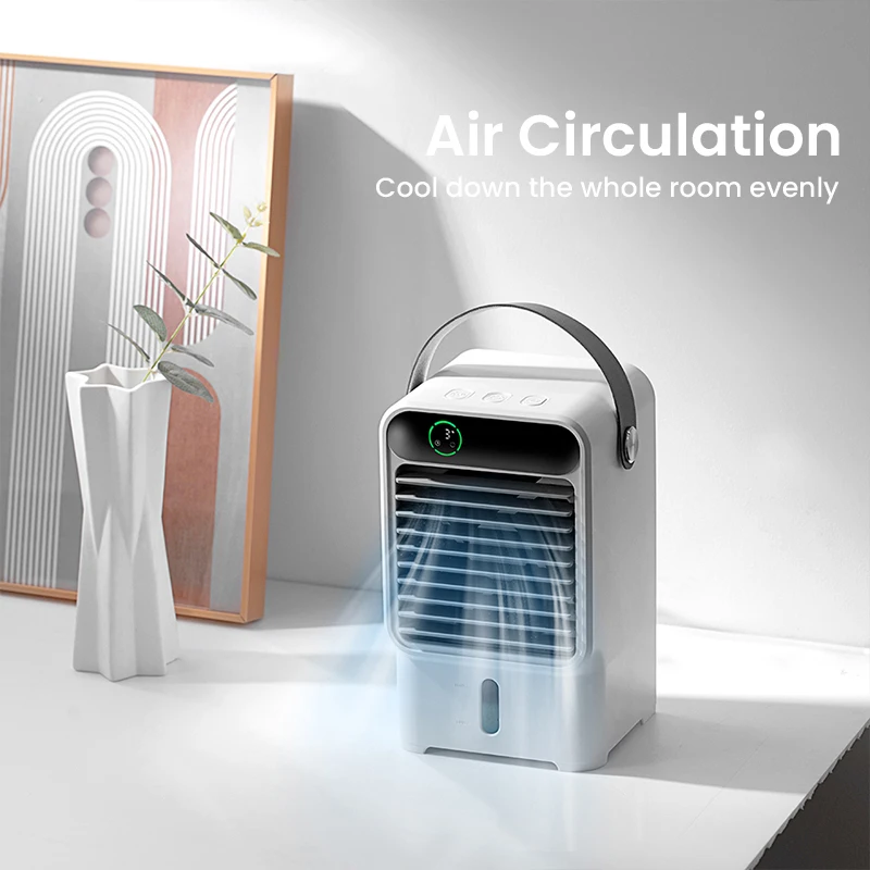 Mini Water Circulation Cooling Fan Portable Electric Fans Type-C Chargeable Humidifier with Smart Timer with Soft Night Light
Mini Water Circulation Cooling Fan Portable Electric Fans Type-C Chargeable Humidifier with Smart Timer with Soft Night Light