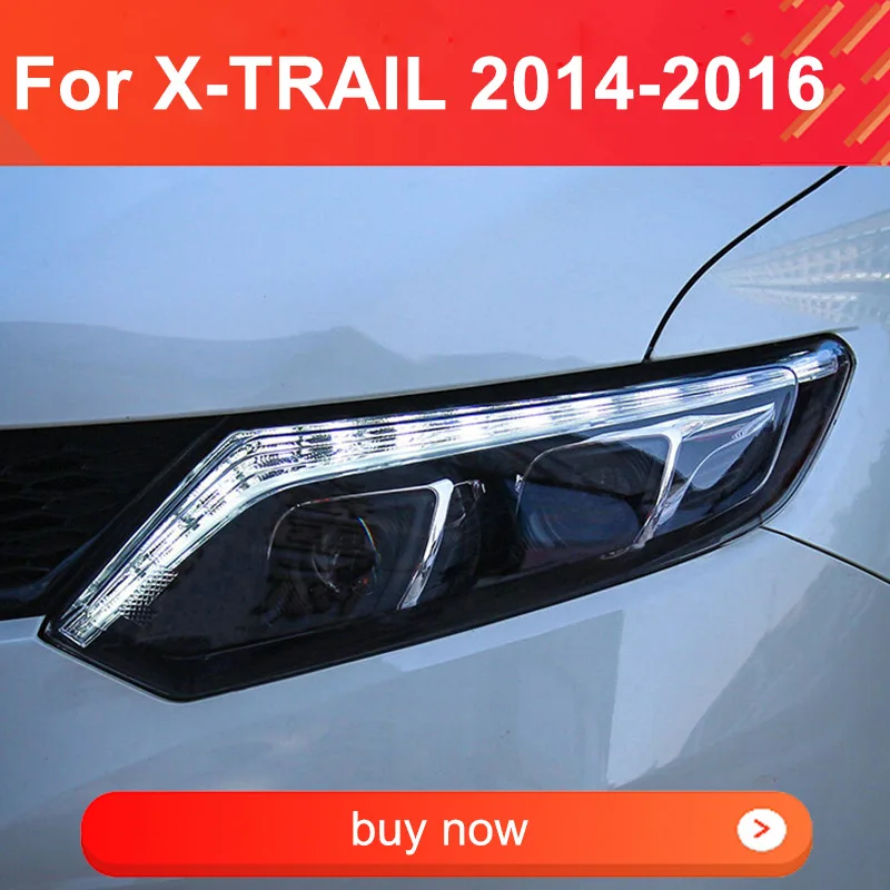 

1 Pair LED Headlight Assembly for X-Trail 2014-2016 Headlights Plug and Play with LED DRL Dynamic Turning Front Headlights