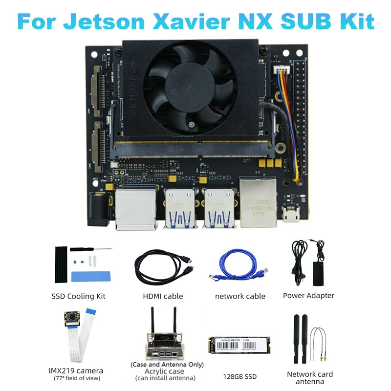 For Jetson Xavier NX Developer Board Kit+Camera 8GB EMMC Version Artificial Intelligence Python Programming(US Plug)
For Jetson Xavier NX Developer Board Kit+Camera 8GB EMMC Version Artificial Intelligence Python Programming(US Plug)