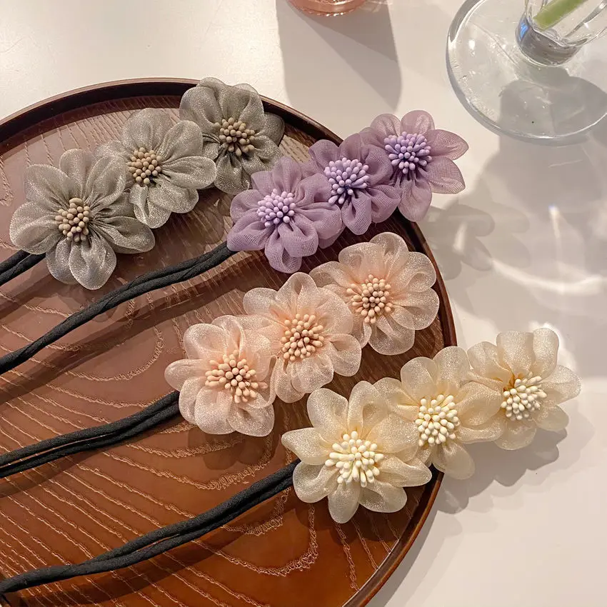 Elegant Bud Chiffon Flower Bun Maker Women Maruko Hairstyle Making Long Tool Sweet Hair Braide Rope Hairbands Korean Accessories
Elegant Bud Chiffon Flower Bun Maker Women Maruko Hairstyle Making Long Tool Sweet Hair Braide Rope Hairbands Korean Accessories