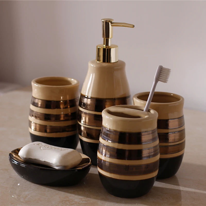 Zebra Strips Bathroom Set Ceramic 5Pcs Washroom Set Emulsion Bottle Toothbrush Cup Soap Dish Washing Cup Set Toilet Utensils
Zebra Strips Bathroom Set Ceramic 5Pcs Washroom Set Emulsion Bottle Toothbrush Cup Soap Dish Washing Cup Set Toilet Utensils