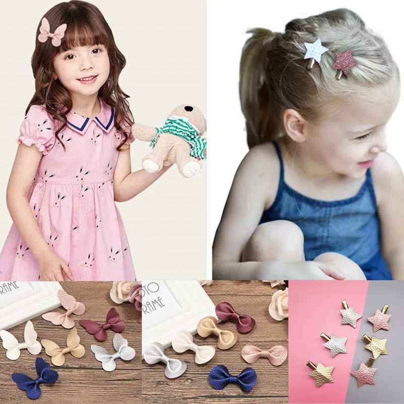 6pcs/Set Leather Stars Bows Hair Clips For Girls Butterfly Hairpins Wool Pearl Flowers Barrettes Kids Hair Accessories
6pcs/Set Leather Stars Bows Hair Clips For Girls Butterfly Hairpins Wool Pearl Flowers Barrettes Kids Hair Accessories