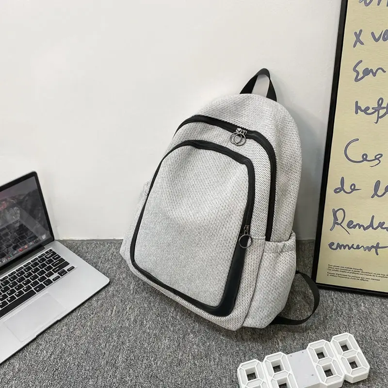 Gray Backpack Women High School Bags for Girl Boy Teen College Students Bookbag Cotton Solid Simple Korean Bagpack Casual 2022
Gray Backpack Women High School Bags for Girl Boy Teen College Students Bookbag Cotton Solid Simple Korean Bagpack Casual 2022