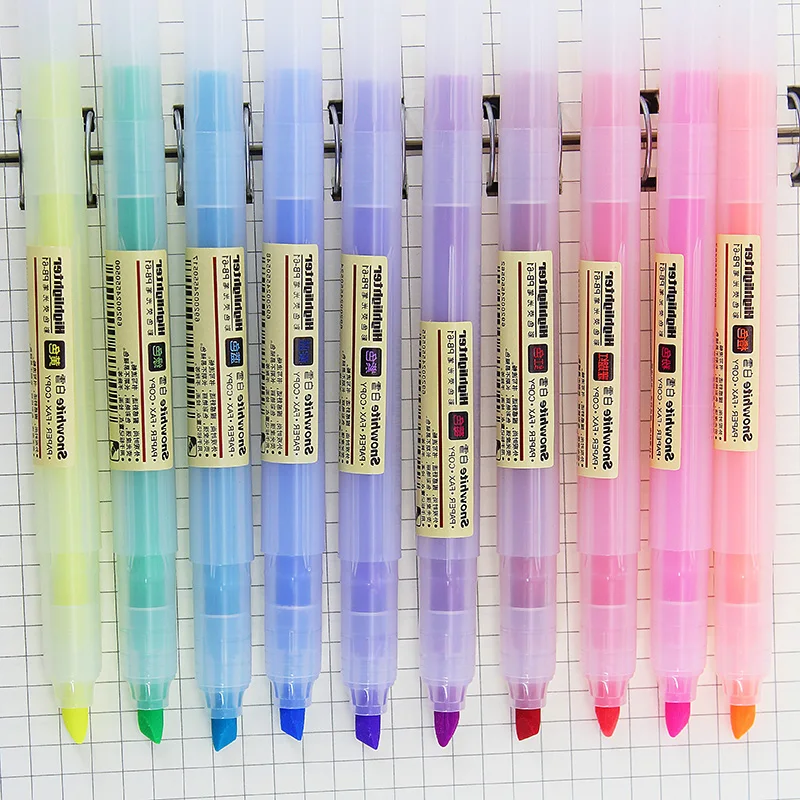 10 Colors Candy Highlighter Student Light Colored 10pcs/Set Pen Oblique Head Mark Key Line Marker Take Notes Drawing
10 Colors Candy Highlighter Student Light Colored 10pcs/Set Pen Oblique Head Mark Key Line Marker Take Notes Drawing