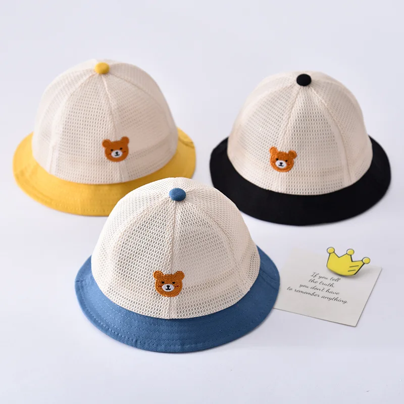 Kid Baby Bucket Hat Cap Summer Cartoon Bear Mesh Breathable Sun Hat Infant Toddler Sun Beach Sunshade Solid Color Beach Cap
Kid Baby Bucket Hat Cap Summer Cartoon Bear Mesh Breathable Sun Hat Infant Toddler Sun Beach Sunshade Solid Color Beach Cap
