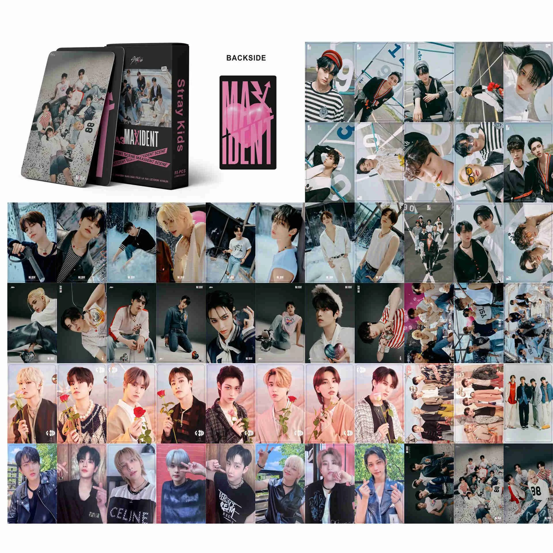 Kpop Stray Kids MAXIDENT CIRCUS Album Lomo Cards Photocards Boys Photo Card Straykids Postcard Fans Gift 55pcs/set
Kpop Stray Kids MAXIDENT CIRCUS Album Lomo Cards Photocards Boys Photo Card Straykids Postcard Fans Gift 55pcs/set
