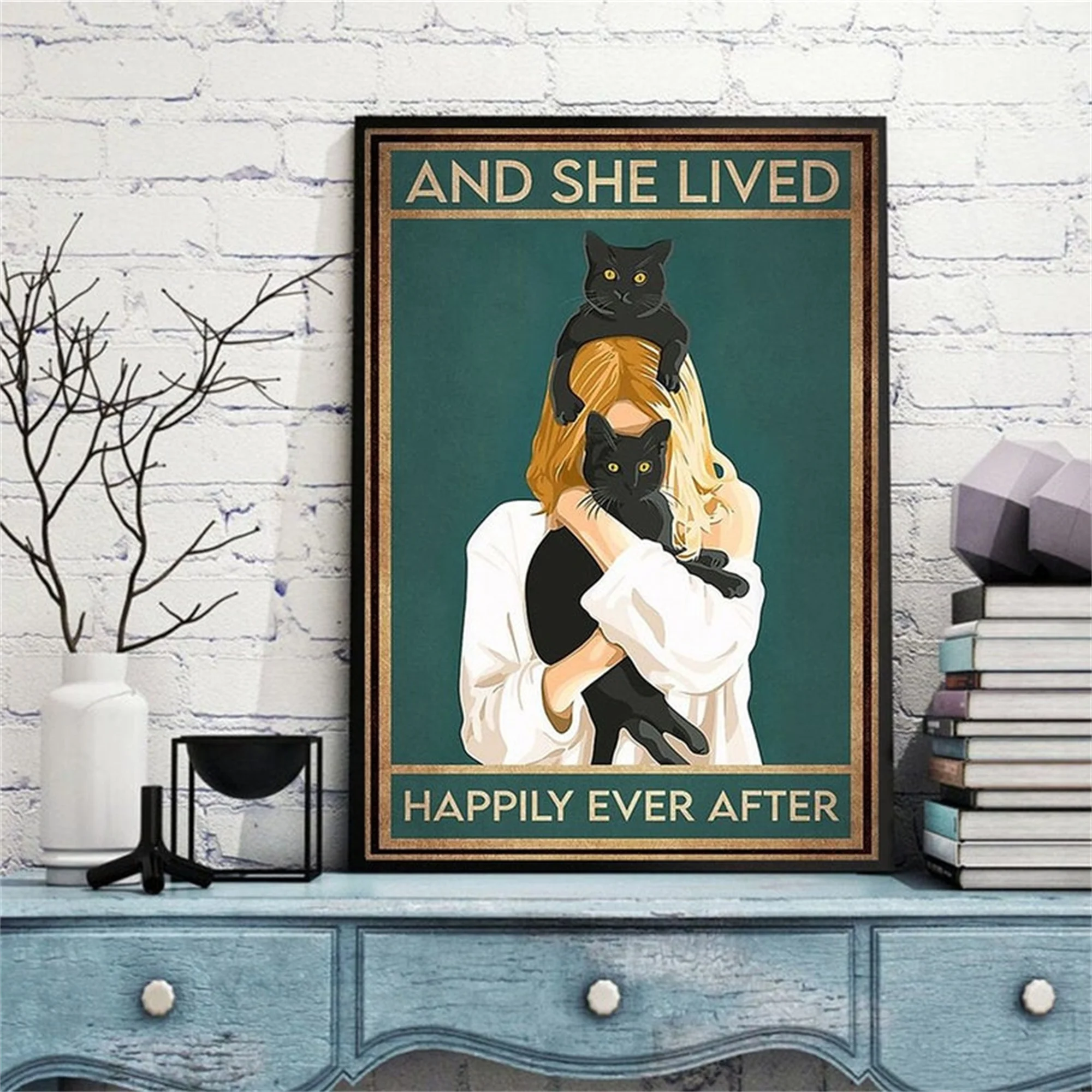 And She Lived Happily Ever After Poster Canvas Painting Cat Poster Gift For Cat Lover Wall Art Print Picture Home Decor Bedroom
And She Lived Happily Ever After Poster Canvas Painting Cat Poster Gift For Cat Lover Wall Art Print Picture Home Decor Bedroom