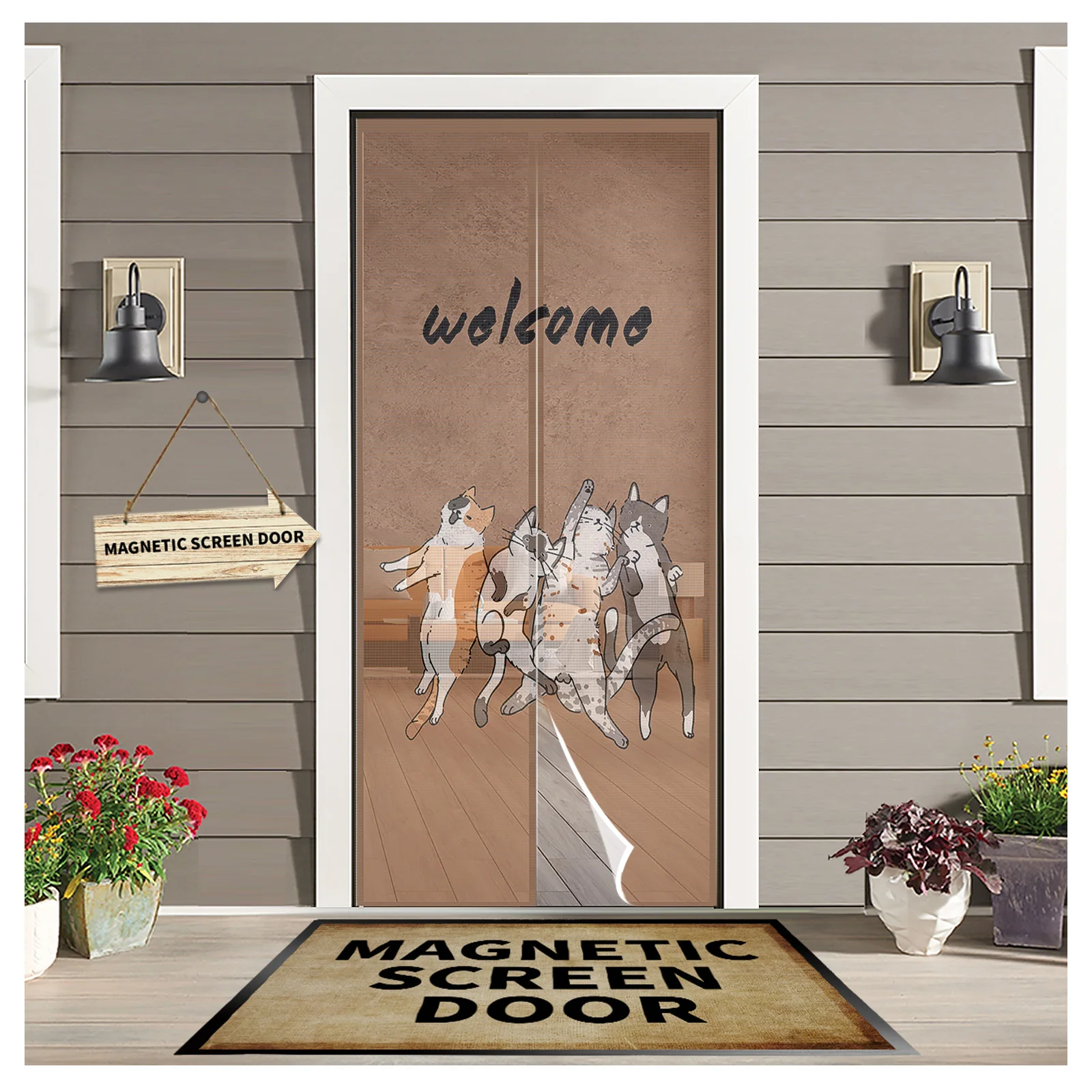 Cat Brown Background Modern Magnetic Mosquito Door Curtain Anti Mosquito Insect Fly Bug Bedroom Door Curtain
Cat Brown Background Modern Magnetic Mosquito Door Curtain Anti Mosquito Insect Fly Bug Bedroom Door Curtain