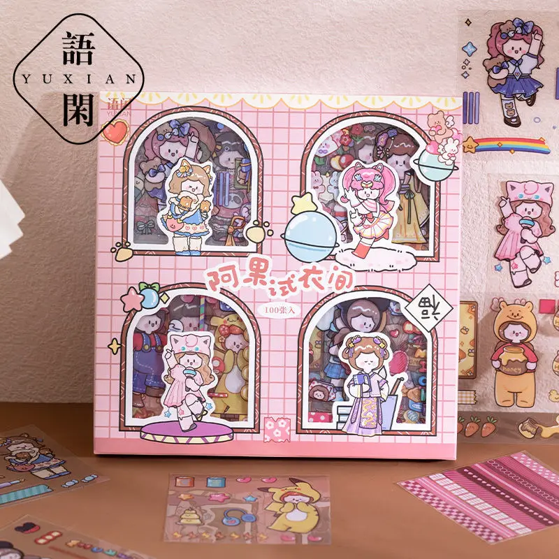 100Pcs Happy Drees Up Girl Die Cut PET Stickers DIY For Scrapbooking Photo Album Bullet Journal Phone Case Decorations Label
100Pcs Happy Drees Up Girl Die Cut PET Stickers DIY For Scrapbooking Photo Album Bullet Journal Phone Case Decorations Label