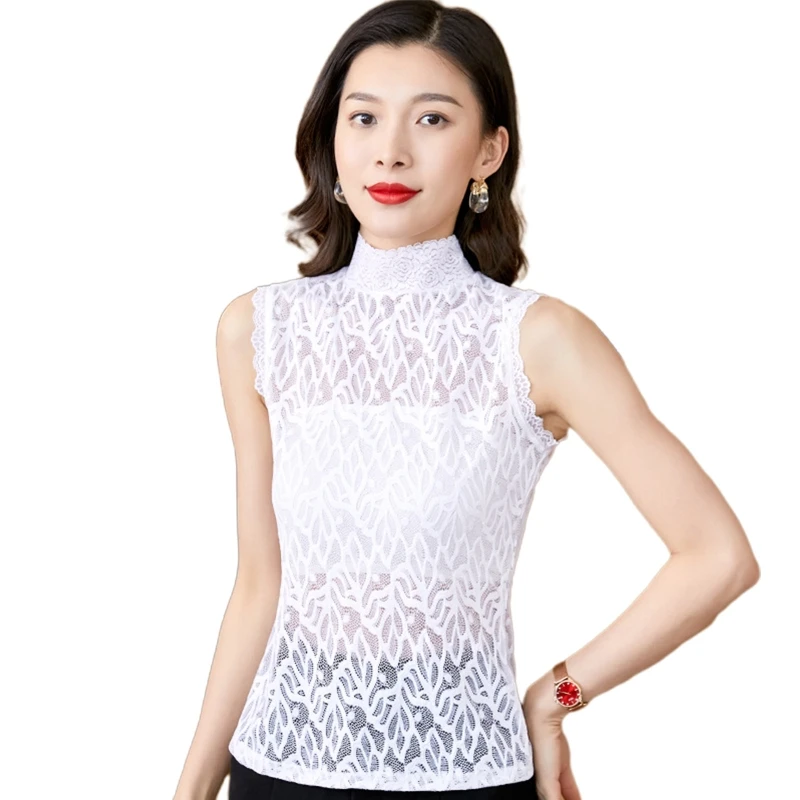 Women Coral Flower Lace Detachable Collar Tank Top Mock Neck Half Shirt Dickey T8DE
Women Coral Flower Lace Detachable Collar Tank Top Mock Neck Half Shirt Dickey T8DE
