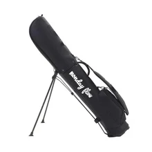 Refreshing Korean Golf Half Bag Luxury PU Fabric Rigid Stand Support Removable Name Tag Detachable Head Cover Ball Pouch