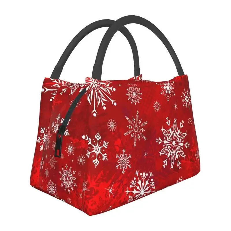 Christmas Pattern Insulated Lunch Bags for Women Classic Red Gradient Snowflakes Design Resuable Thermal Cooler Food Lunch Box
Christmas Pattern Insulated Lunch Bags for Women Classic Red Gradient Snowflakes Design Resuable Thermal Cooler Food Lunch Box