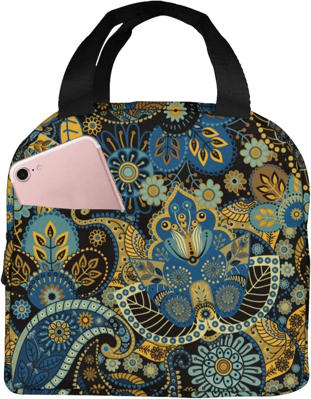 gold Paisley boho Lunch Bag Insulated Tote Cooler Lunch Box Reusable Freezable Cooling cute gold Paisley boho with Waterproof
gold Paisley boho Lunch Bag Insulated Tote Cooler Lunch Box Reusable Freezable Cooling cute gold Paisley boho with Waterproof
