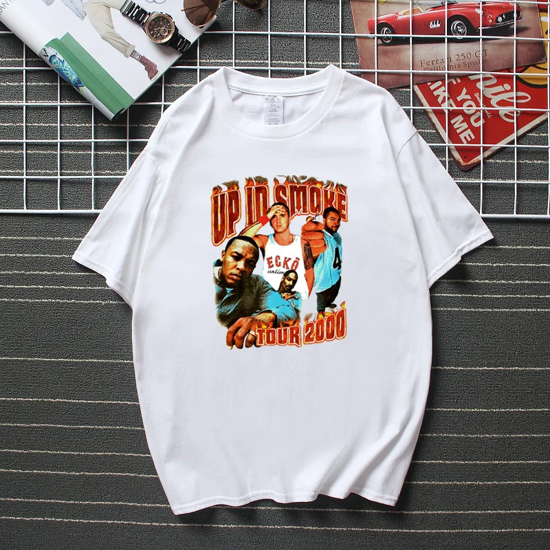Vintage Rap T-shirt Up In Smoke Tour 2000 Dre Eminem Hip hop T shirt New Streetwear Camisetas Cotton Short Sleeve Tshirt men
Vintage Rap T-shirt Up In Smoke Tour 2000 Dre Eminem Hip hop T shirt New Streetwear Camisetas Cotton Short Sleeve Tshirt men