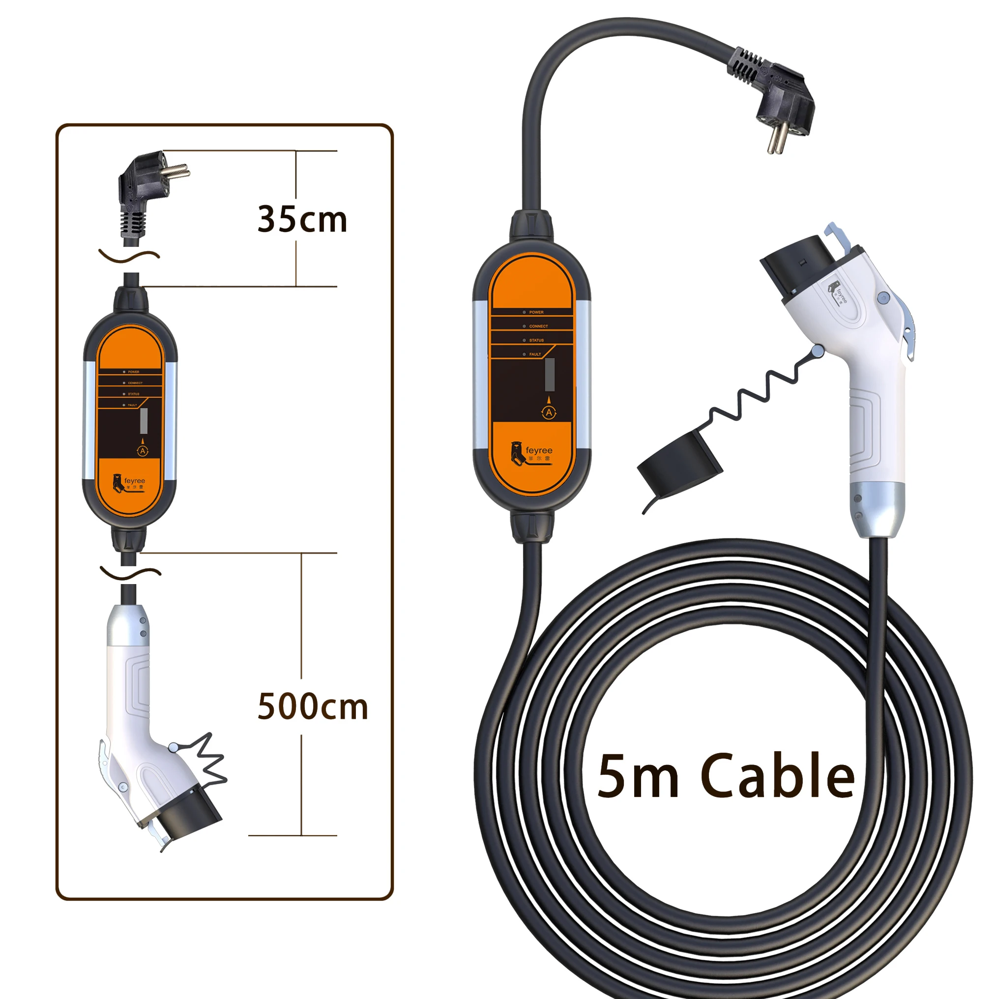 Feyree Level 2 Current-Switchable 240V IP66 Portable Car Charger Compatible with All J1772 Electric Car
Feyree Level 2 Current-Switchable 240V IP66 Portable Car Charger Compatible with All J1772 Electric Car