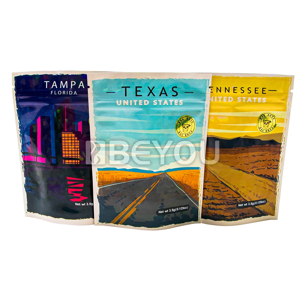 Empty Mylar Bag 3.5g Hologramic Reusbale Stands Up Sealed Storage Aluminim Foil Plastic Zipper Opp Pouches Waterproof Packaging
Empty Mylar Bag 3.5g Hologramic Reusbale Stands Up Sealed Storage Aluminim Foil Plastic Zipper Opp Pouches Waterproof Packaging