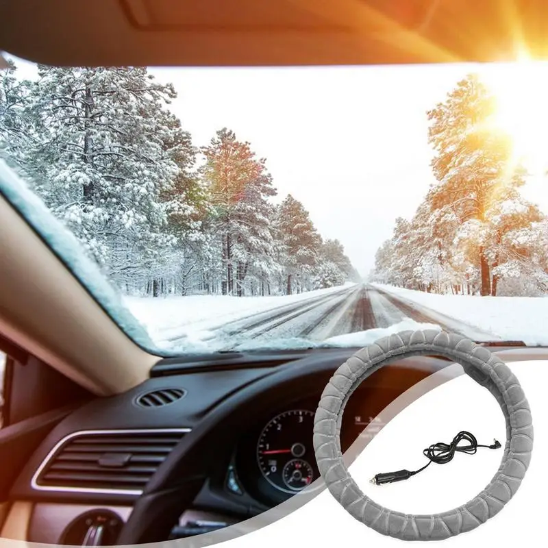 Heated Steering Wheel Cover 12V Heating Soft Plush Cover Smooth Touching Car Accessory Breathable For SUVs Trucks And Sedans
Heated Steering Wheel Cover 12V Heating Soft Plush Cover Smooth Touching Car Accessory Breathable For SUVs Trucks And Sedans