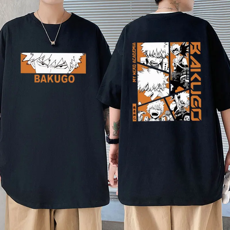 

Japanese Anime My Hero Academia Bakugou Katsuki Graphics T-shirts Men Women Fashion Casual T Shirt Male Manga Oversized Tshirt