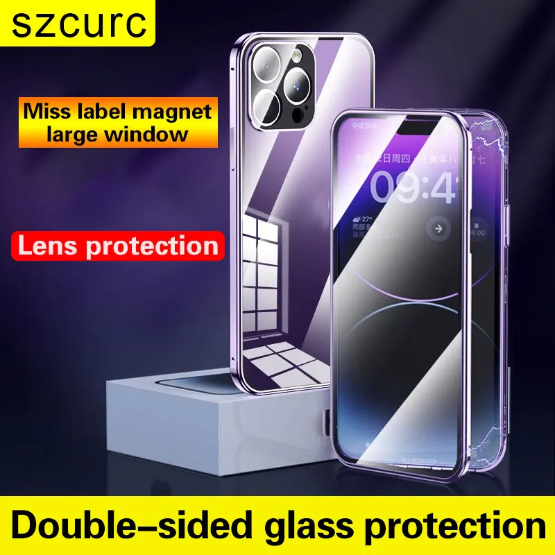 NEW 360° Protection revent the peep For iPhone 14 Pro max phone Case. Magnetic Adsorption Glass iPhon 12 11 13 Mini cover bag
NEW 360° Protection revent the peep For iPhone 14 Pro max phone Case. Magnetic Adsorption Glass iPhon 12 11 13 Mini cover bag
