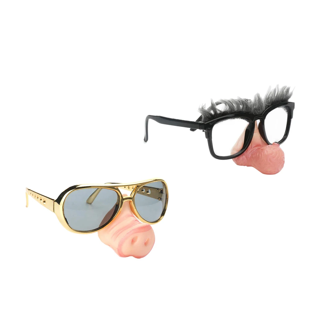 2pcs Novelty Big Nose Old Man Pig Nose Sunglasses Funny Party Eyewear Costume Eyeglasses for Adult Kid
2pcs Novelty Big Nose Old Man Pig Nose Sunglasses Funny Party Eyewear Costume Eyeglasses for Adult Kid