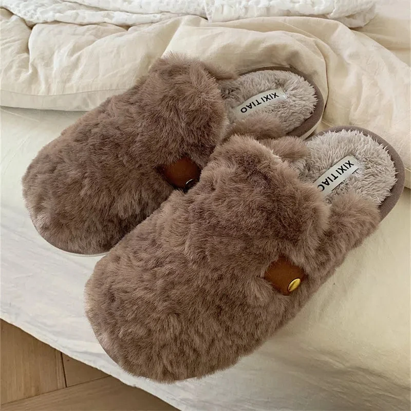 Yasuk Autumn Winter Fashion Women's Men's Casual Soft Indoor Slippers Furry Non-Slip Warm Thick Simple Couples Unisex
Yasuk Autumn Winter Fashion Women's Men's Casual Soft Indoor Slippers Furry Non-Slip Warm Thick Simple Couples Unisex
