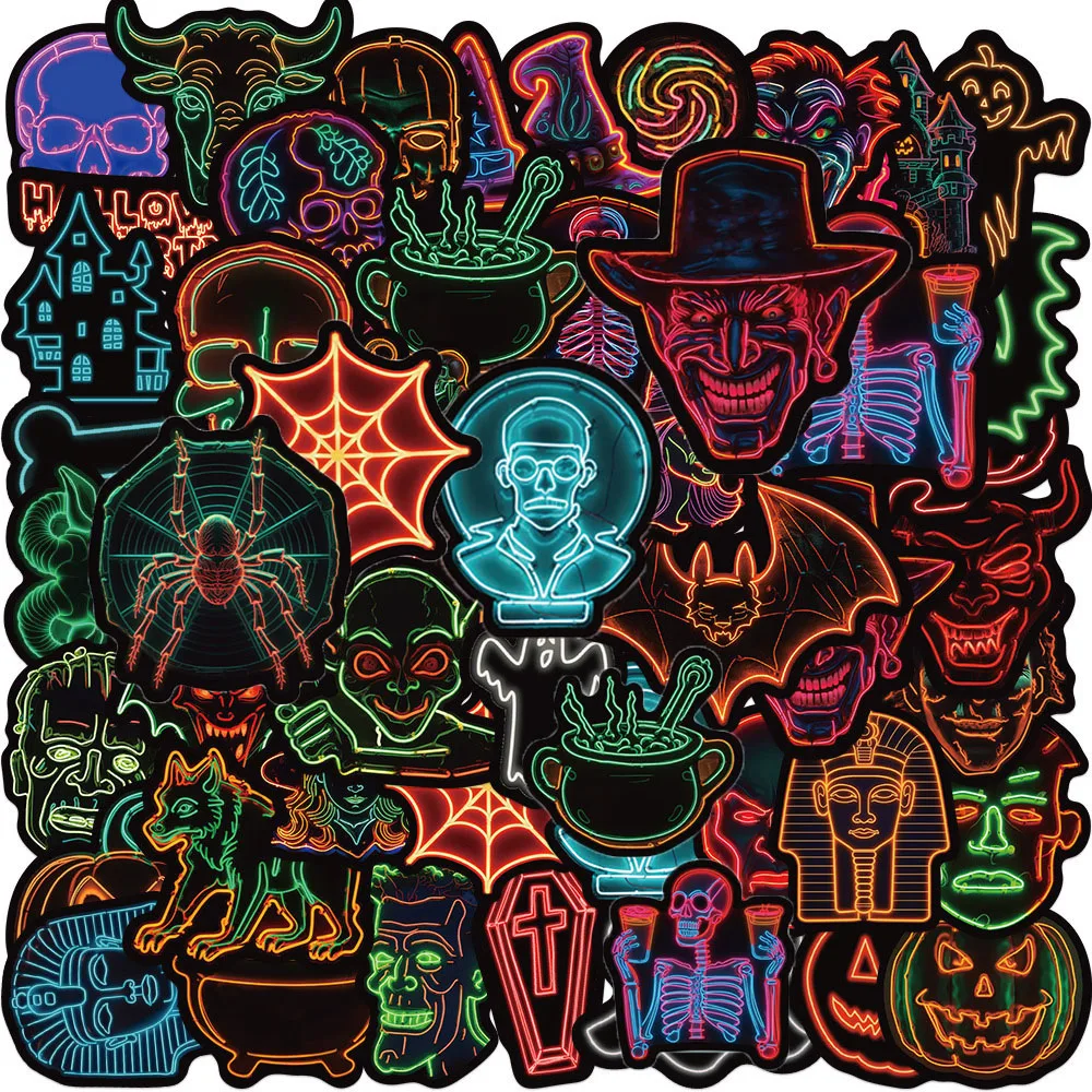 10/50Pcs Cartoon Horror Halloween Neon Varied Graffiti Stickers DIY Travel Luggage Phone Scrapbooking Backpack Decoration Decals
10/50Pcs Cartoon Horror Halloween Neon Varied Graffiti Stickers DIY Travel Luggage Phone Scrapbooking Backpack Decoration Decals