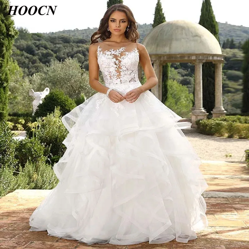 HERBURNL O-neck Sexy Romantic Wedding Dress 2022 Fashion Applique Sleeveless Button-Tulle-A-line-Elegant-Bridal-Ball-Gown
HERBURNL O-neck Sexy Romantic Wedding Dress 2022 Fashion Applique Sleeveless Button-Tulle-A-line-Elegant-Bridal-Ball-Gown