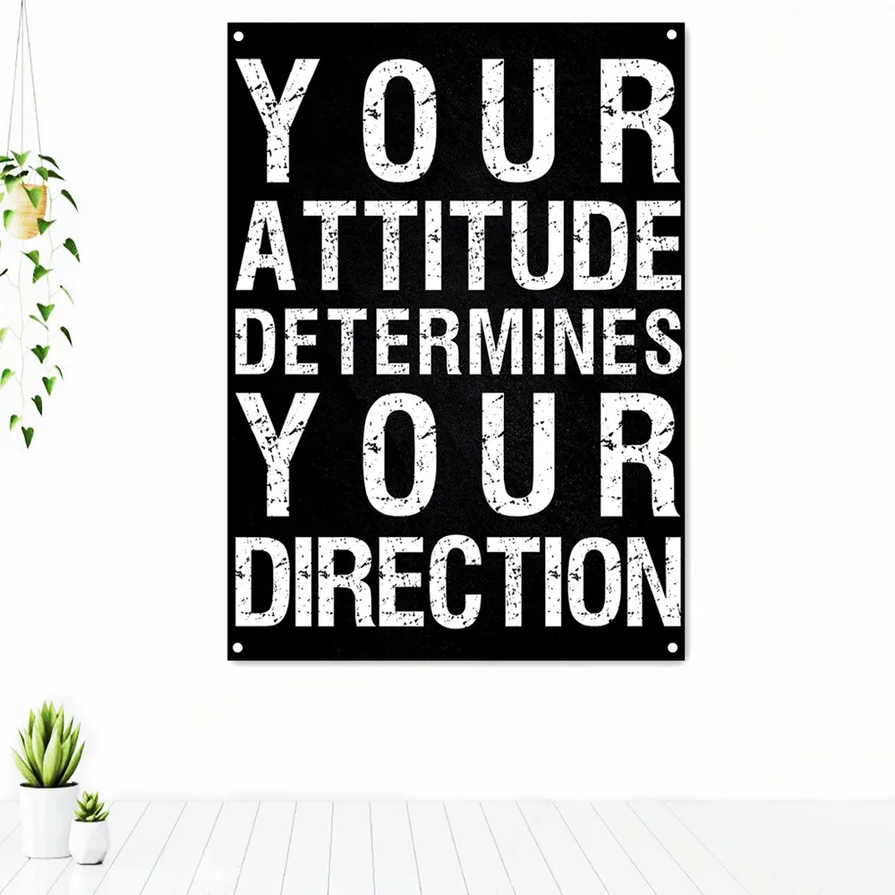 YOUR ATTITUDE DETERMINES YOUR DIRECTION. Inspirational Wall Art Tapestry Poster Canvas Painting Success Quotations Banner Flag
YOUR ATTITUDE DETERMINES YOUR DIRECTION. Inspirational Wall Art Tapestry Poster Canvas Painting Success Quotations Banner Flag