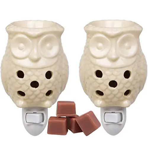 Plug-in Electric Mini Owl Candle Warmers, 2 Wax & Tart Warmer for Indoor Decor, Includes 4 Wax Cubes and Halogen Bulb- Freshen H
Plug-in Electric Mini Owl Candle Warmers, 2 Wax & Tart Warmer for Indoor Decor, Includes 4 Wax Cubes and Halogen Bulb- Freshen H
