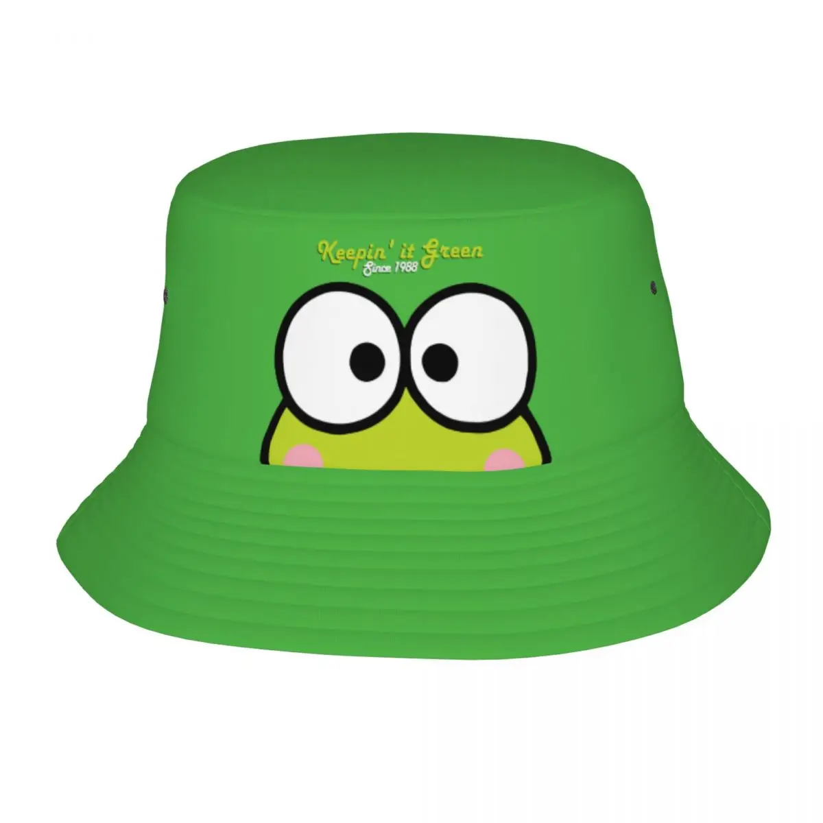 Trendy Keroppi Keep It Green Bucket Hats Women Foldable Outdoor Fishing Fisherman Cap Vocation Getaway Headwear
Trendy Keroppi Keep It Green Bucket Hats Women Foldable Outdoor Fishing Fisherman Cap Vocation Getaway Headwear