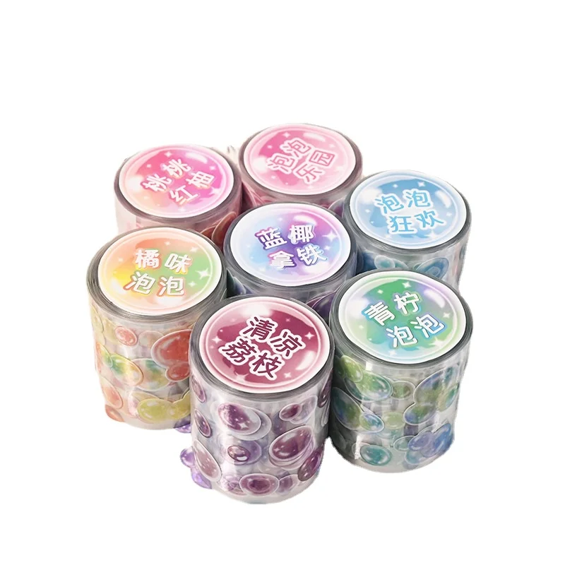 Laser die-cut PET waterproof tape dreamy color bubbles small fresh scrapbook cinta adhesiva decorativa stationery supplies 
Laser die-cut PET waterproof tape dreamy color bubbles small fresh scrapbook cinta adhesiva decorativa stationery supplies