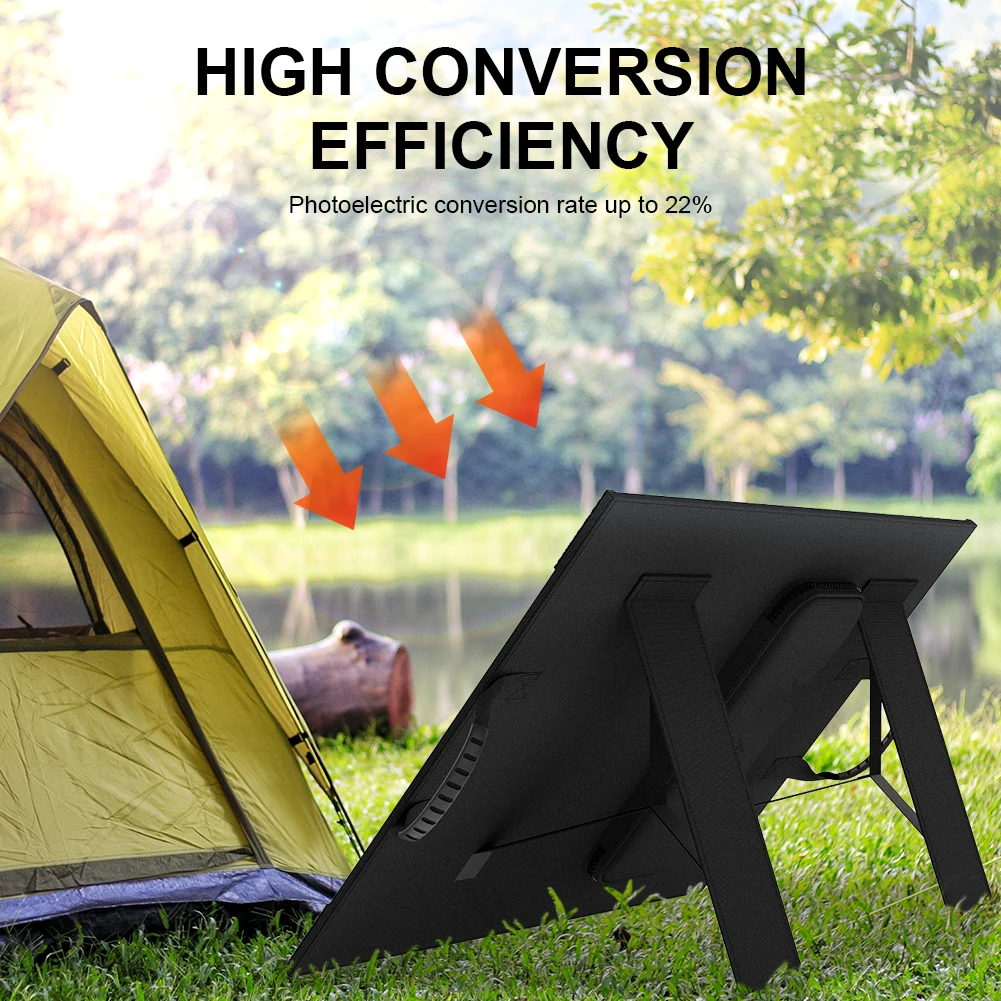 60W Foldable Solar Charger Dual USB+DC+Type-C Monocrystalline Solar Panel Charger Pack with 10 in 1 Adapter Portable for Outdoor
60W Foldable Solar Charger Dual USB+DC+Type-C Monocrystalline Solar Panel Charger Pack with 10 in 1 Adapter Portable for Outdoor