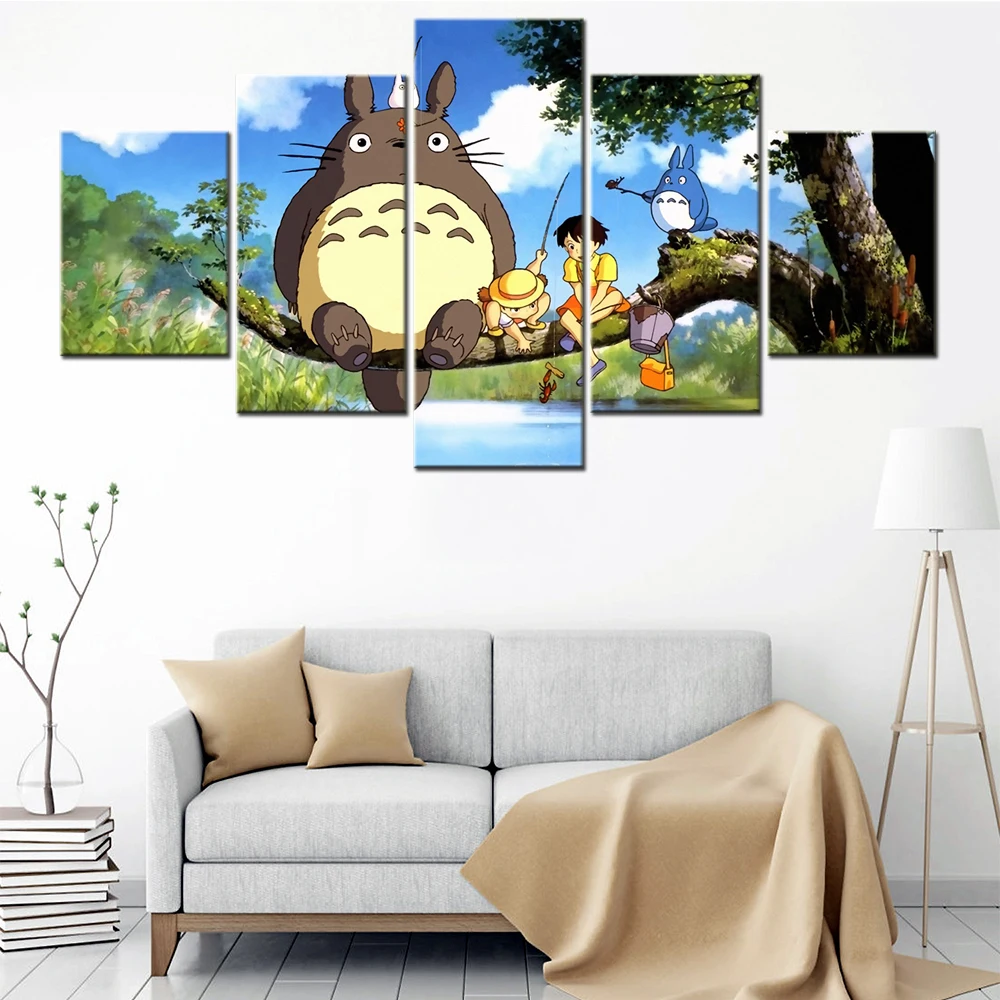 HD Print Painting On Canvas Modern Wall Art Pictures Home Decoration Framed 5 Panel Anime Character My Neighbor Totoro Posters
HD Print Painting On Canvas Modern Wall Art Pictures Home Decoration Framed 5 Panel Anime Character My Neighbor Totoro Posters
