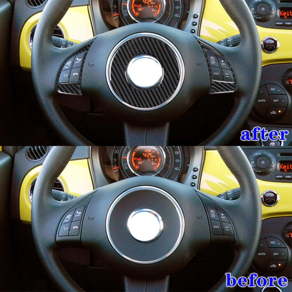 Steering Wheel Trim Cover Trim 3pcs Carbon Fiber Steering Wheel Stylish Decor Car Interior Accessories Durable
Steering Wheel Trim Cover Trim 3pcs Carbon Fiber Steering Wheel Stylish Decor Car Interior Accessories Durable