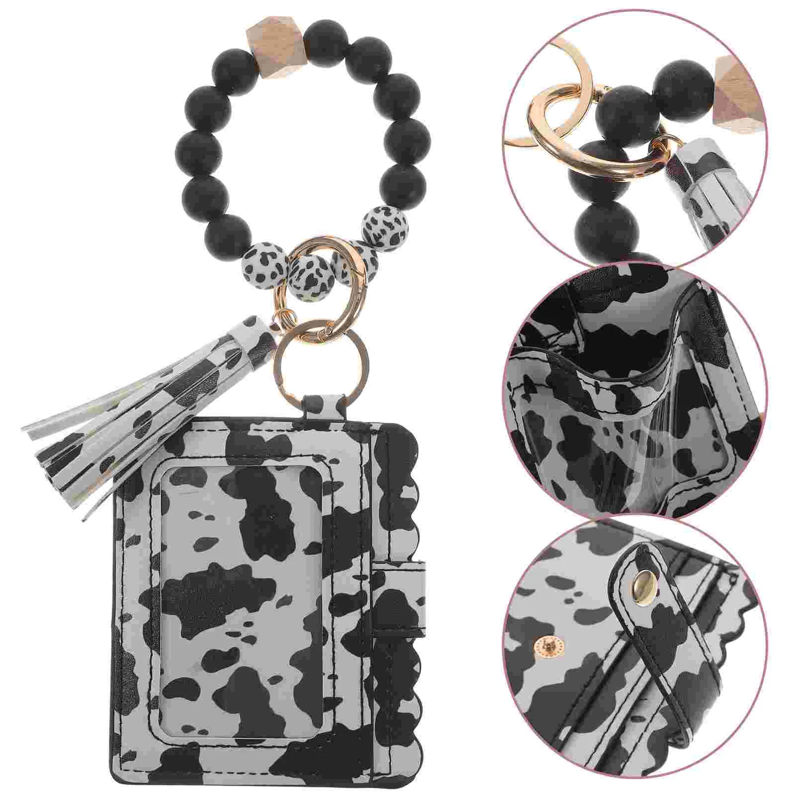 Card Holder Keychain Pu Tassel Beaded Wristlet Silicone Ring Bracelet Keyring Bangle Keys Rings Decor With
Card Holder Keychain Pu Tassel Beaded Wristlet Silicone Ring Bracelet Keyring Bangle Keys Rings Decor With