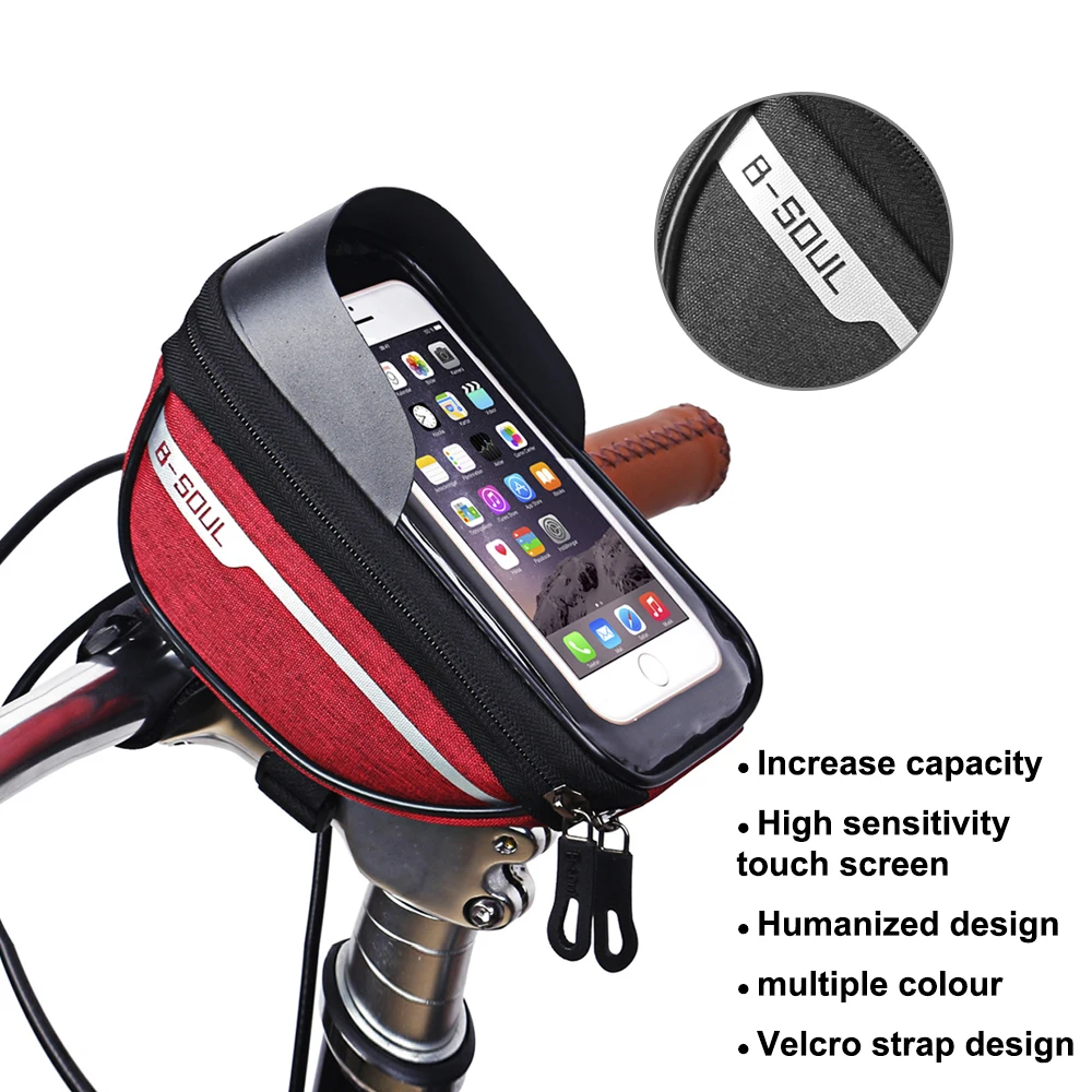 B-SOUL Bicycle Bag Portable Waterproof 6.5 Inch Touch Bike Phone Holder MTB Bicycle Head Tube Handlebar Bag Bike Accessories
B-SOUL Bicycle Bag Portable Waterproof 6.5 Inch Touch Bike Phone Holder MTB Bicycle Head Tube Handlebar Bag Bike Accessories