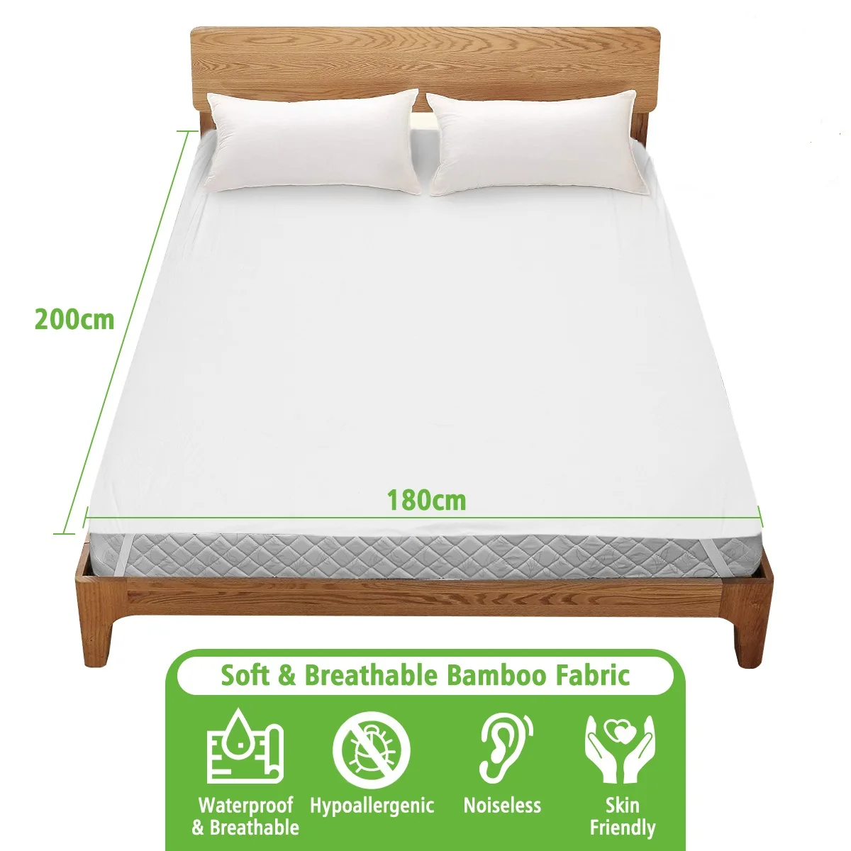 Mattress Cover Super King Size 180x200cm Bamboo+ TPU Waterproof Breathable Mattress Pad Anti-Mite Dust-proof Bed Covers Home
Mattress Cover Super King Size 180x200cm Bamboo+ TPU Waterproof Breathable Mattress Pad Anti-Mite Dust-proof Bed Covers Home
