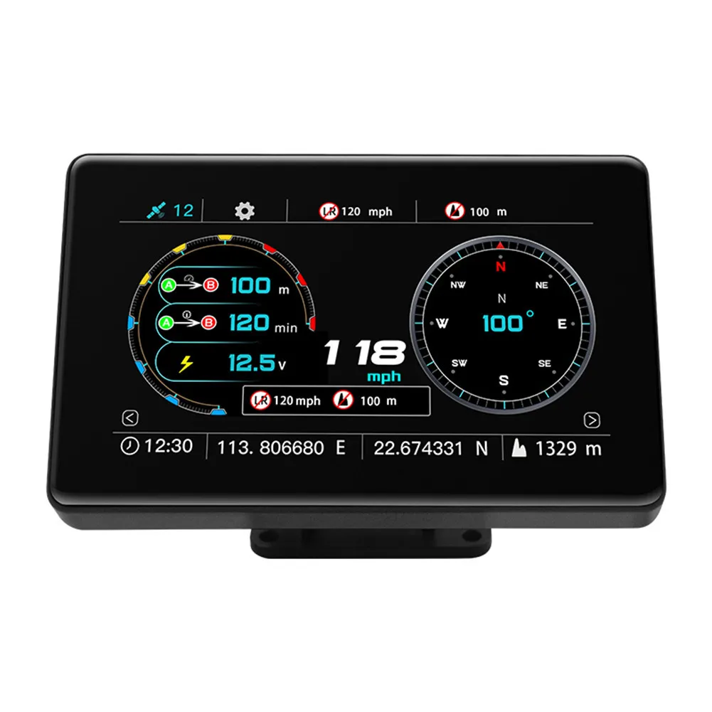 5 видов интерфейса, Универсальный Автомобильный дисплей HUD, цифровой GPS-датчик скорости, внедорожник, умный измеритель уклона, превышение ск...
5 видов интерфейса, Универсальный Автомобильный дисплей HUD, цифровой GPS-датчик скорости, внедорожник, умный измеритель уклона, превышение ск...