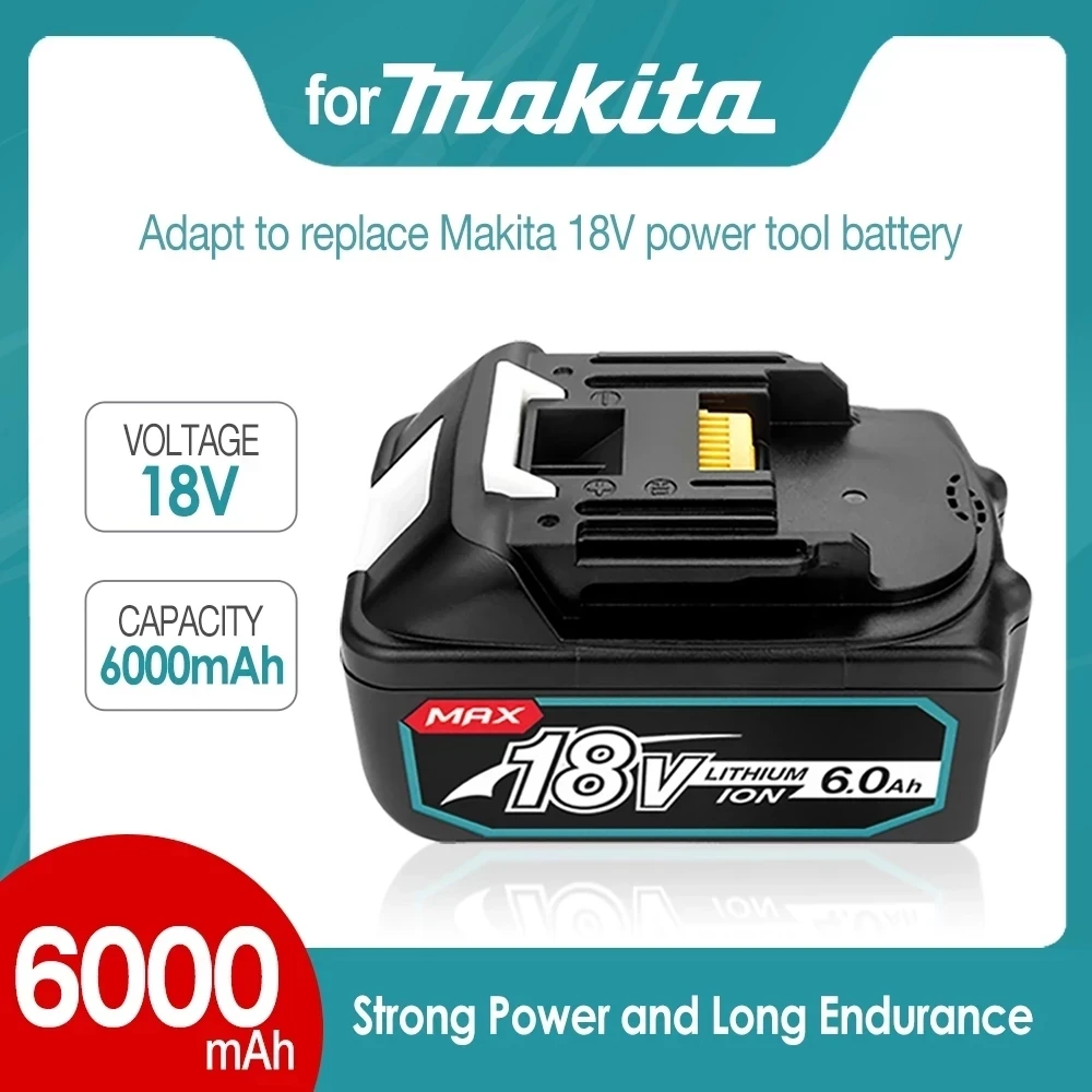 Rechargeable Li-ion batteries with charger BL1860 18V 6000mAh for Makita 18V battery 6Ah BL1840 BL1850 BL1830 BL1860B LXT400 
Rechargeable Li-ion batteries with charger BL1860 18V 6000mAh for Makita 18V battery 6Ah BL1840 BL1850 BL1830 BL1860B LXT400