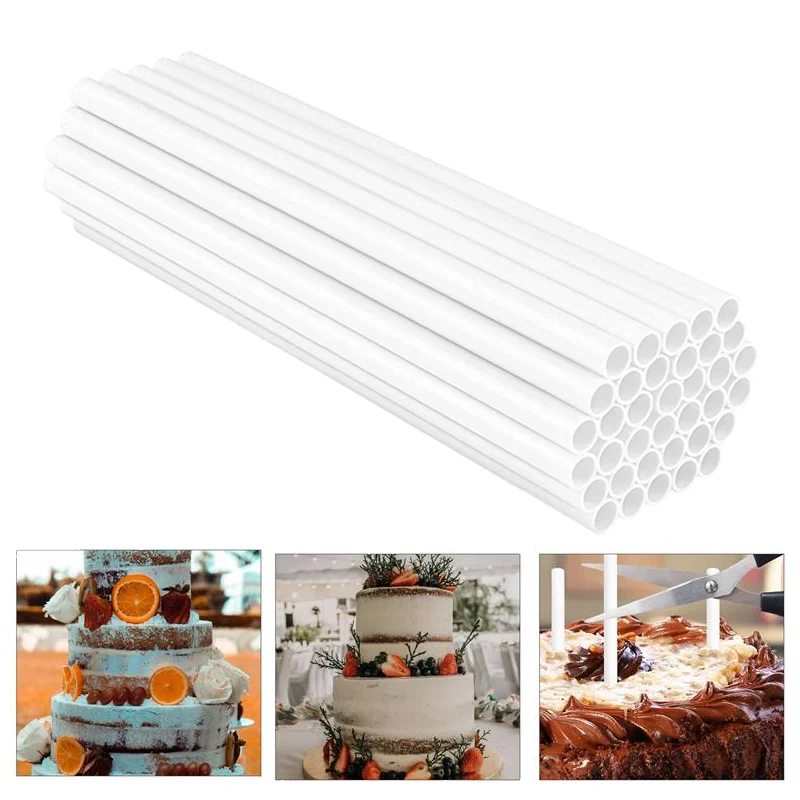 50 Pieces Plastic White Cake Dowel Rods for Tiered Cake Construction and Stacking (0.4 Inch Diameter 12 Inch Length)
50 Pieces Plastic White Cake Dowel Rods for Tiered Cake Construction and Stacking (0.4 Inch Diameter 12 Inch Length)