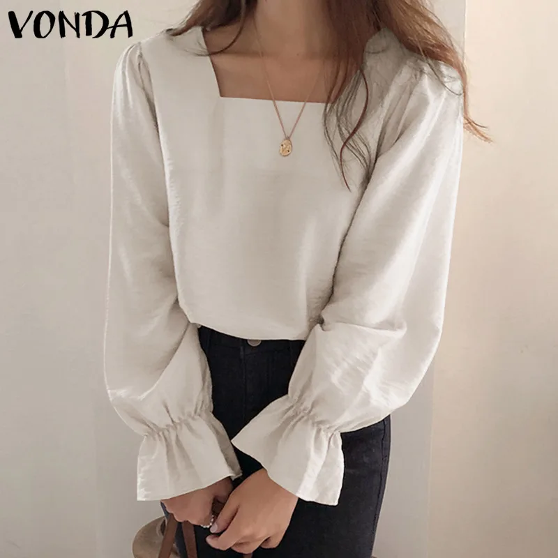 Женская Элегантная блузка с длинным рукавом VONDA 2022, женские повседневные туники с квадратным вырезом, офисные топы, Дамская рубашка, большие...
Женская Элегантная блузка с длинным рукавом VONDA 2022, женские повседневные туники с квадратным вырезом, офисные топы, Дамская рубашка, большие...