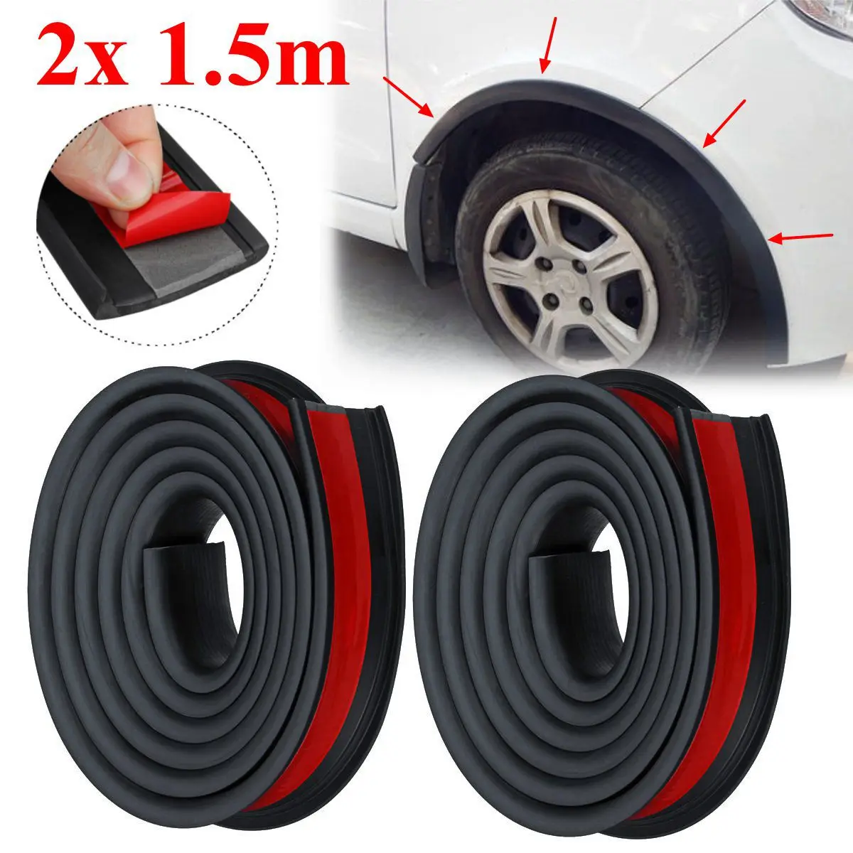 Universal Pair 1.5Mx3.8CM Rubber Car Anti-collision Mudguard Trim Wheel Arch Protection Moldings Wheel Protection Wheel Sticker
Universal Pair 1.5Mx3.8CM Rubber Car Anti-collision Mudguard Trim Wheel Arch Protection Moldings Wheel Protection Wheel Sticker