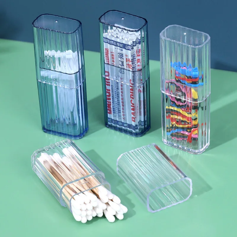 Transparent Storage Box Portable Travel Toothpick Cotton Swab Box Simple Small Object Band-aid Classification Finishing Box
Transparent Storage Box Portable Travel Toothpick Cotton Swab Box Simple Small Object Band-aid Classification Finishing Box