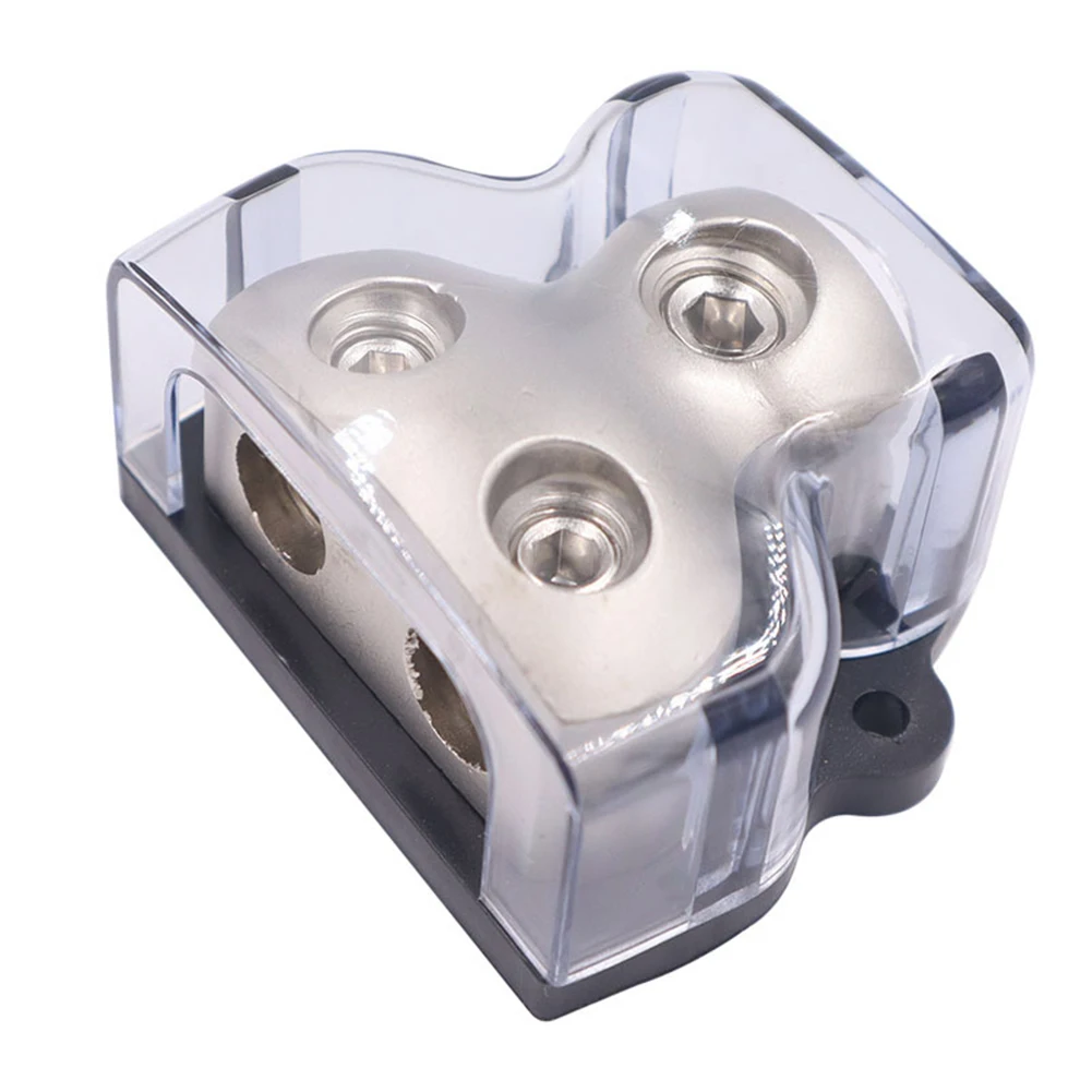 2 Way Power Distribution Block Power Ground Splitter 1/0 Gauge AWG For Car Audio Junction Box 1 In-2 Out
2 Way Power Distribution Block Power Ground Splitter 1/0 Gauge AWG For Car Audio Junction Box 1 In-2 Out