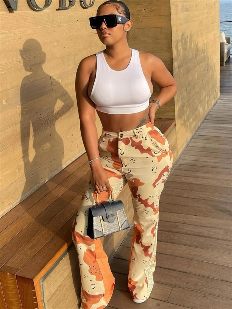 WESAYNB y2k Clothes Casual Cargo Pants For Women 2022 Fashion High Waist Print Flared Trousers Baggy Straight Pants Streetwear
WESAYNB y2k Clothes Casual Cargo Pants For Women 2022 Fashion High Waist Print Flared Trousers Baggy Straight Pants Streetwear
