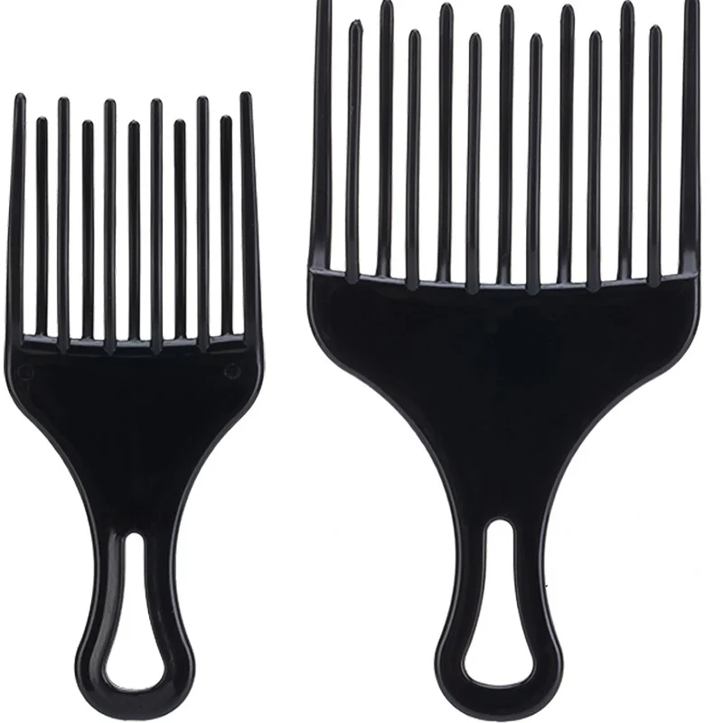 

1Pc Afro Hair Insert Choose Big Comb Tooth Comb Hair Fork Plastic Curly Hair Brush High & Low Gear Comb Hair Styling Tools